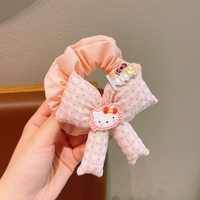 Wholesale Children' s Cotton-filled bow ponytail Hair Scrunchies