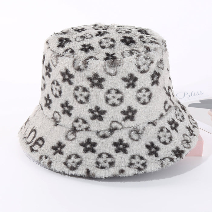 Wholesale Autumn and Winter Plush Warm Printed Fisherman Hat JDC-HT-ShunY001