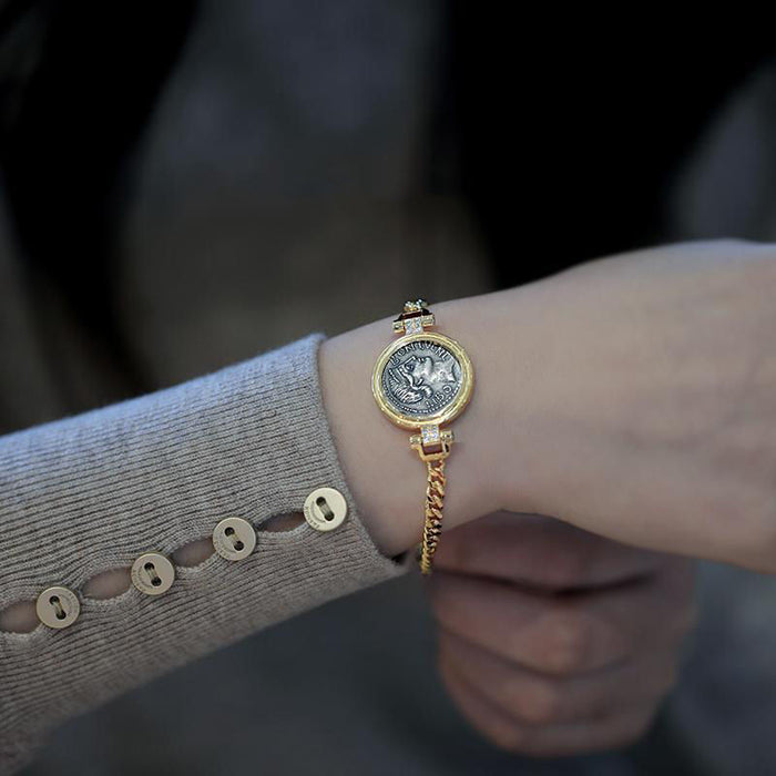 Wholesale Micropaved zirconia gold plated bracelet