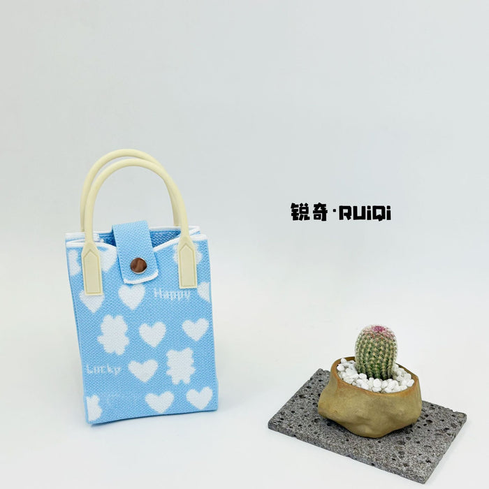 Wholesale Cute Cartoon Knitted Mobile Phone Bag  Easiest for Match Shoulder Bag Coin Crossbody Portable