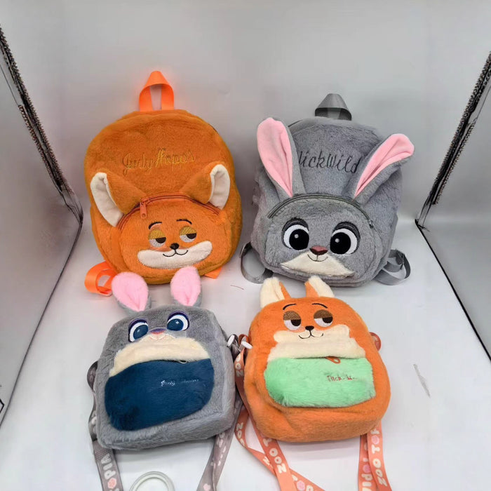 Wholesale Cute plush cartoon backpack or shoulder bags for children