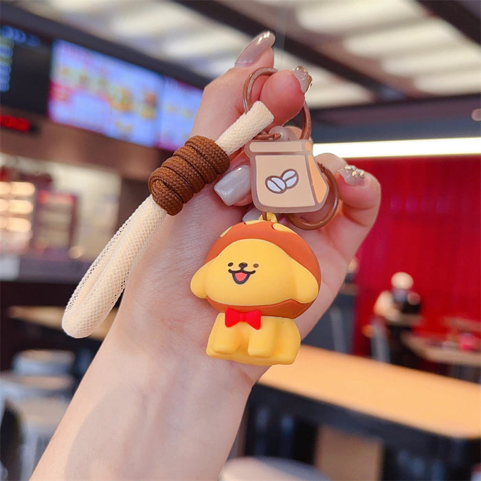 Wholesale Cute lines puppy key chain