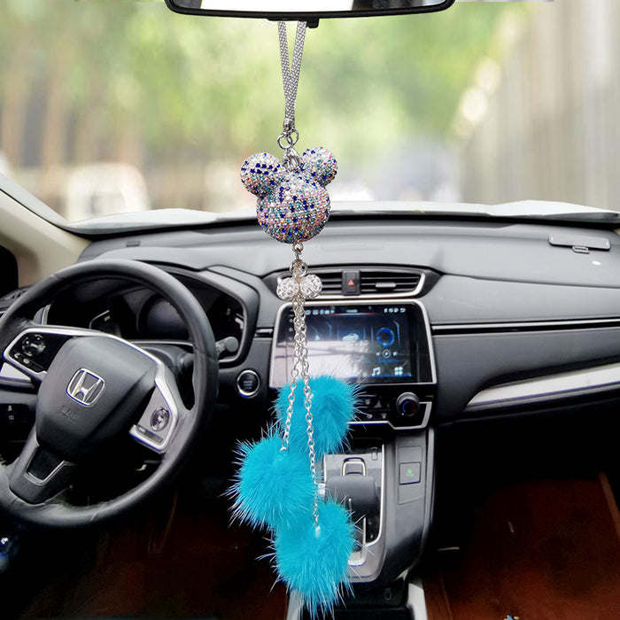 Wholesale Crystal Car pendant cross-border Diamond car creative Car Mirror head pendant