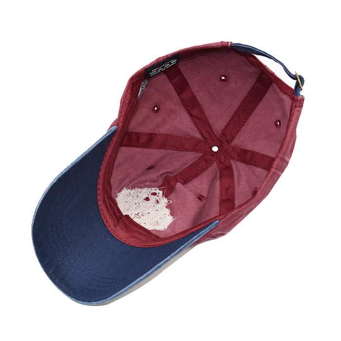 Wholesale Maple Leaf Embroidered Washed Vintage Baseball Cap