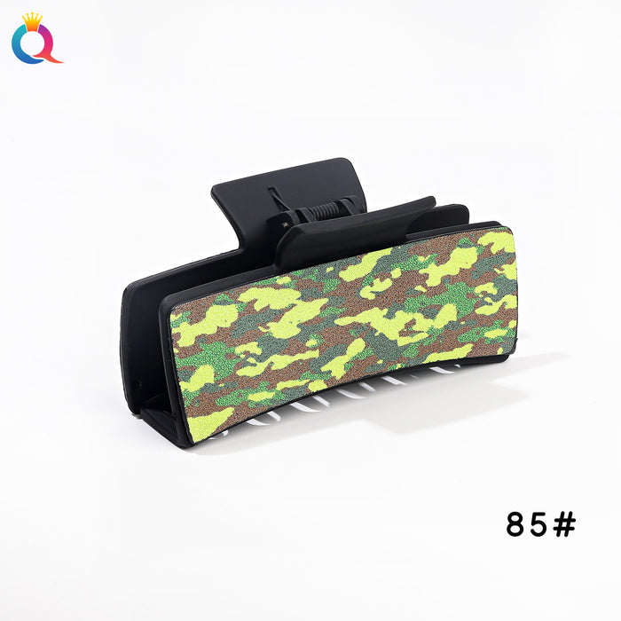 Wholesale  leopard print retro square Hair Clips