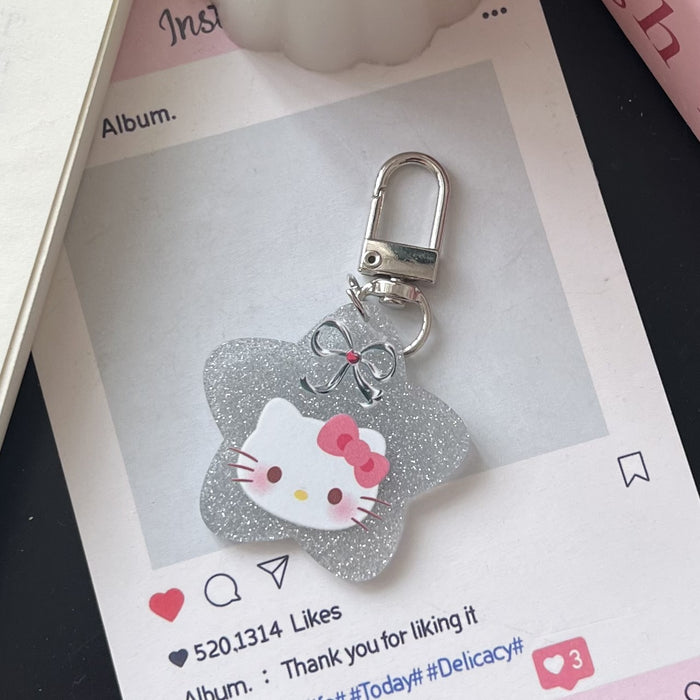 Wholesale  All-match Pink  Star Keychain