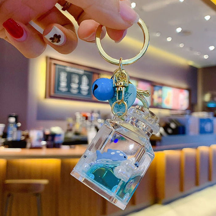 Wholesale Oil-Infused Ocean Drift Sand Keychain Floating Exquisite Car Key