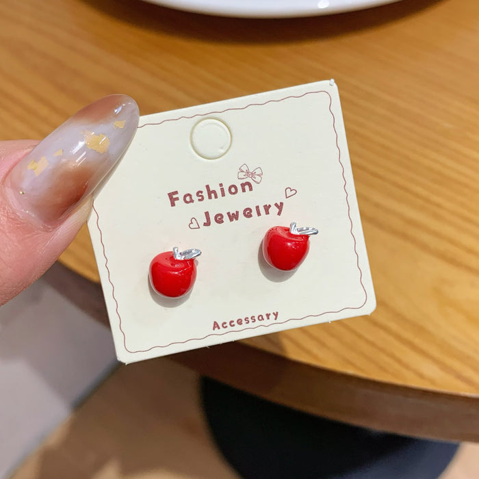 Wholesale Cute Red Earrings Studs Set for Everyday Jewelry Accessory