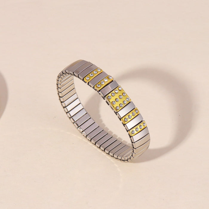 Wholesale Stainless steel bracelet, women's high-end feeling, heart pentagram elastic bracelet