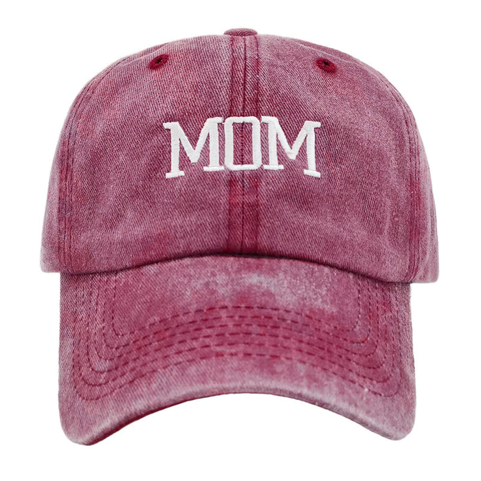 Wholesale Retro washed cotton DAD MOM embroidered couple baseball caps