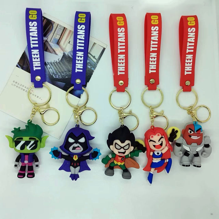 Wholesale cartoon junior titan attack keychain pendant bag car key chain accessories gift