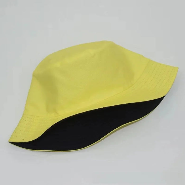 Wholesale Solid color double-sided fisherman hat versatile casual sunshade and sun protection basin hat