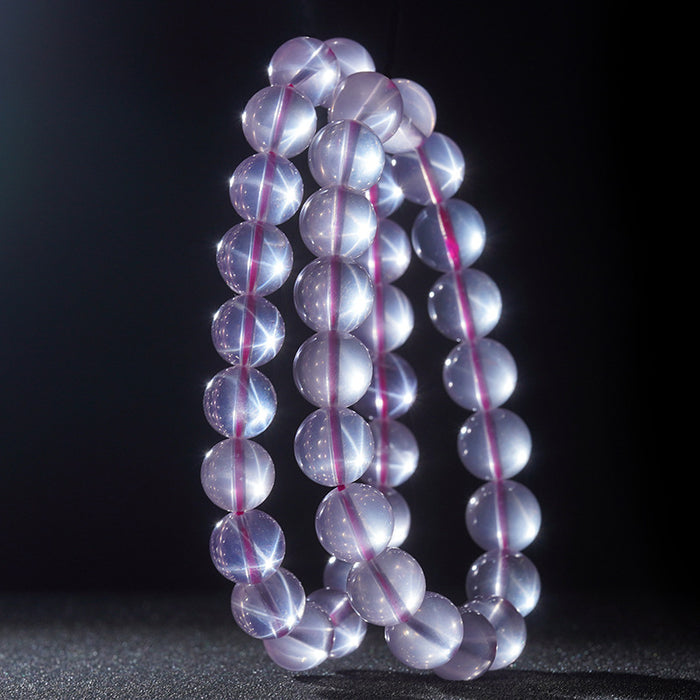 Wholesale Natural Starlight Pink Bracelet, Hibiscus Stone Crystal Bracelet, Single Loop