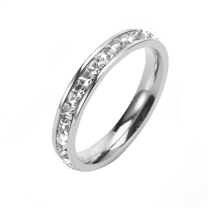 Wholesale Stainless steel diamond-encrusted bracelet ring