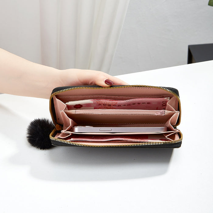 Wholesale Single Zipper Multifunctional Long Wallet for Women JDC-WT-QJR012