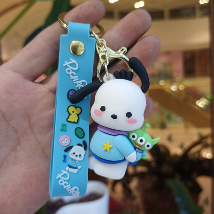 Wholesale Cartoon Silicone Anime Keychain JDC-KC-YiChang033