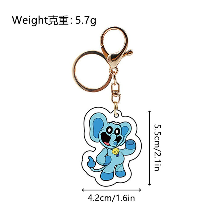 Wholesale Cartoon Smiling Animal Acrylic Keychains JDC-KC-HaoAn006