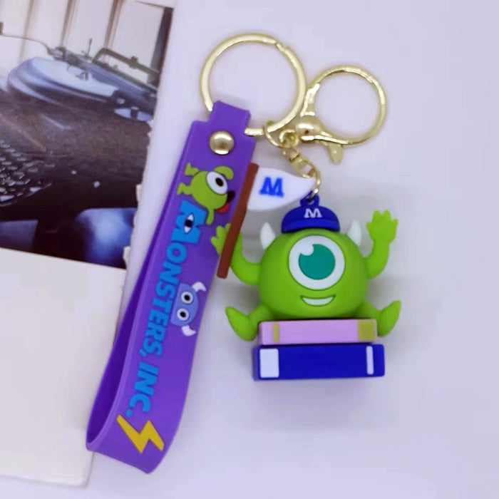 Wholesale creative cartoon monster power company key chain pendant bag car key chain accessories
