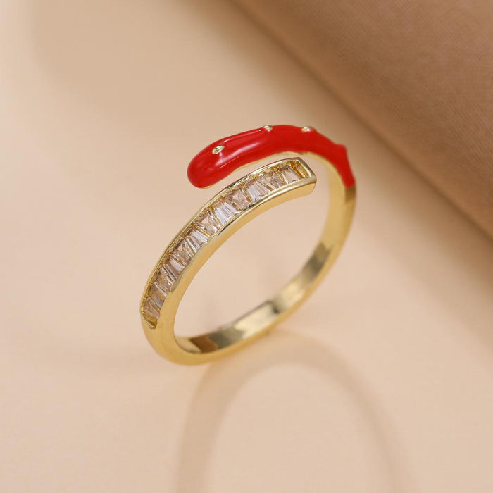 Wholesale Micro-paved zircon adjustable ring for women