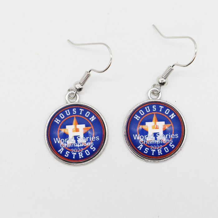 Wholesale Baseball Team Football Team Earrings Pendant Moonlight Gemstone Pendant Sports Earrings