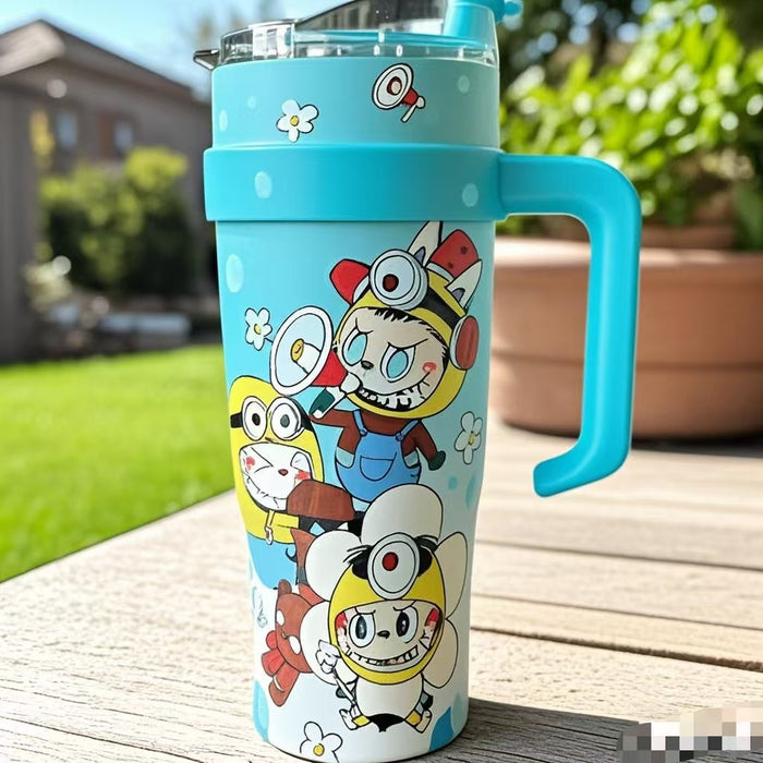 Wholesale Stainless Steel Insulated Tumbler with Handle and Straw Decorative Car Cup