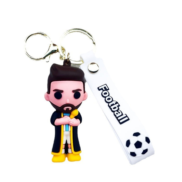 Wholesale PVC Cartoon Football Suit Doll Keychain JDC-KC-WuYi151