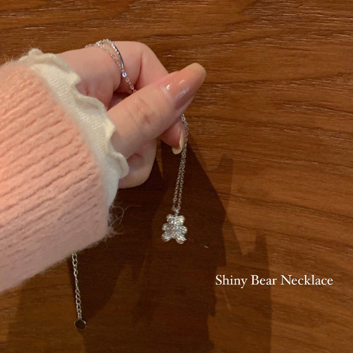 Wholesale New Little Bear Necklace with Light Luxury and Niche Design, Neck Chain Accessory Pendant