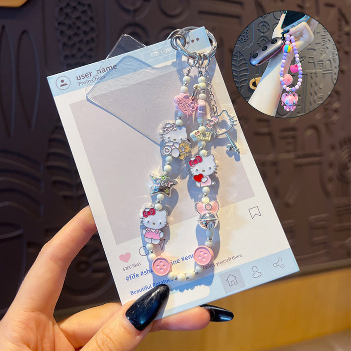 Wholesale Metal Phone Chain Pendant Cute Cartoon Keychain