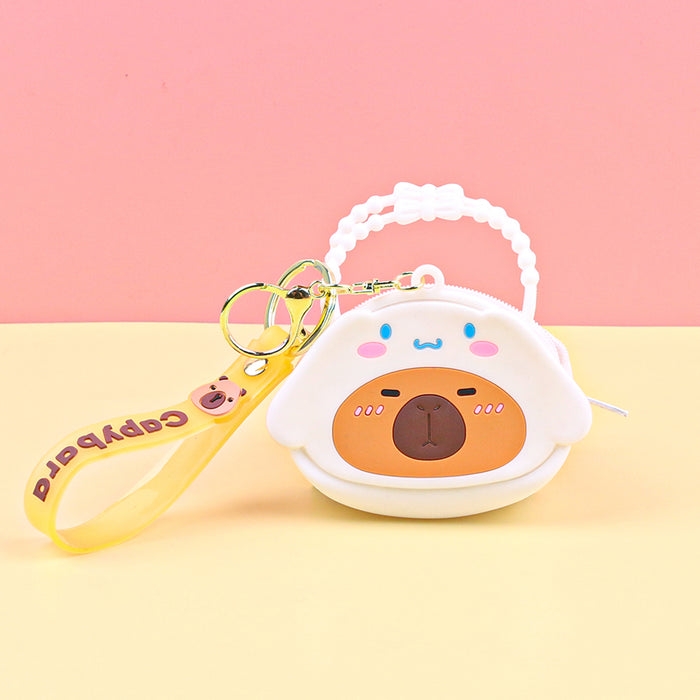 Wholesale Silicone Coin Purse Keychain Pendant Cute Children's Storage Bag Key Bag Coin Bag Cartoon Small Purse Hanging Ornaments