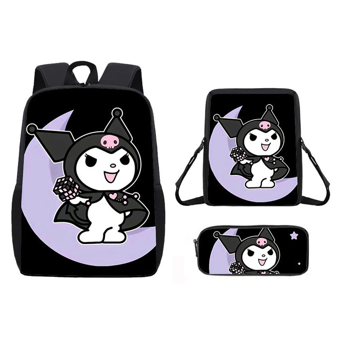 Wholesale Backpack Satchel Pencil Case Three-piece Student Schoolbag