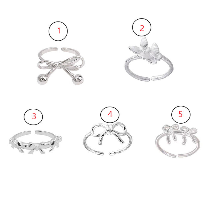 Wholesale Simple geometric lines, versatile layering, open mouth ring, index finger ring