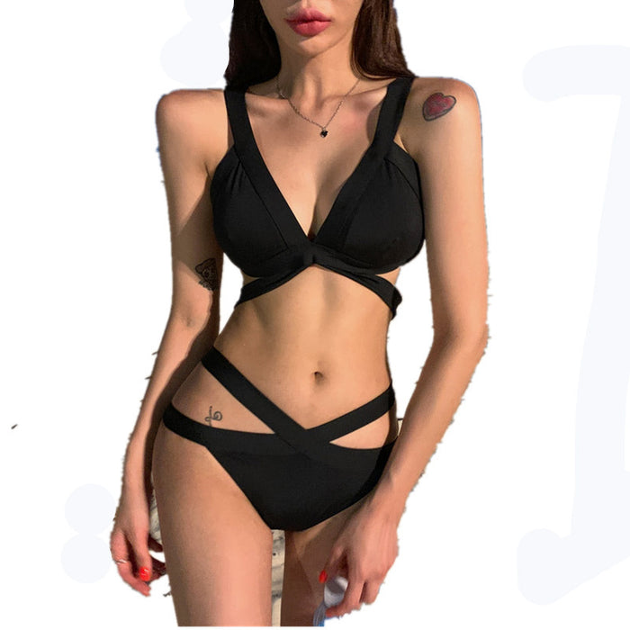 Wholesale Sexy bikini split three-point hot spring swimsuit for women
