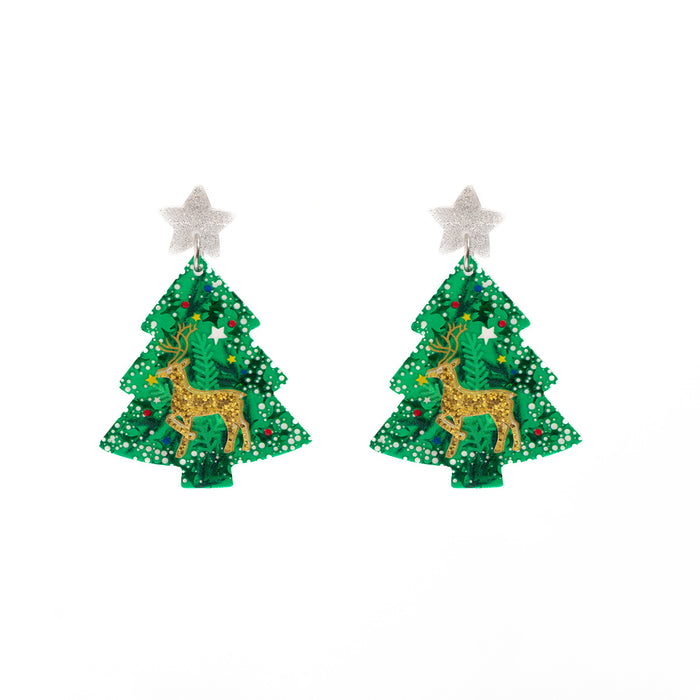 Wholesale Christmas glossy finish earrings
