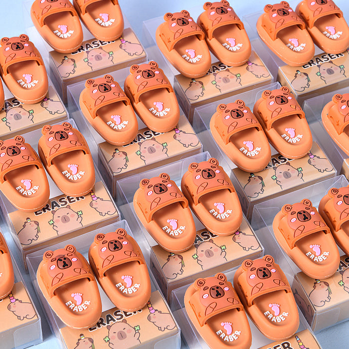 Wholesale Cute slippers shape student eraser mini eraser clean rubber