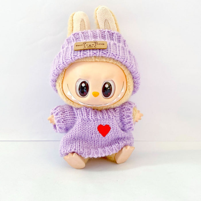 Wholesale Wear red heart sweater with letters and a hat,  a little bear knitted hat,  and a baby clothes