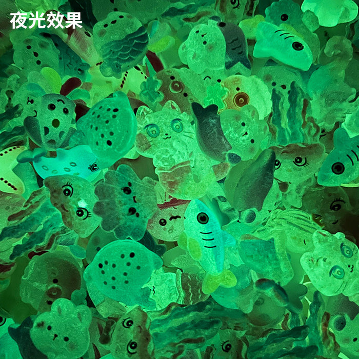 Wholesale Transparent luminous resin accessories DIY cream glue phone case hole shoe buckle hair clip patch