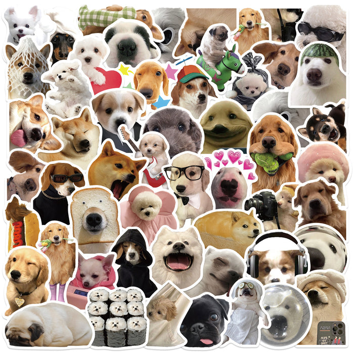 Wholesale 50pcs Puppy Emoji Graffiti Waterproof Stickers