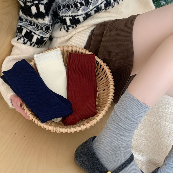 Wholesale Socks, mid tube, long tube, white pile socks, paired with small leather shoes