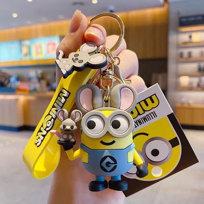 Wholesale  Cute Cartoon Silicone Keychain Doll Car Keychain Pendant