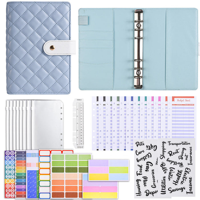 Wholesale Macaron Pu Leather Loose-Leaf Accounting Notebook Creative Cash Budget Financial Planning Notebook