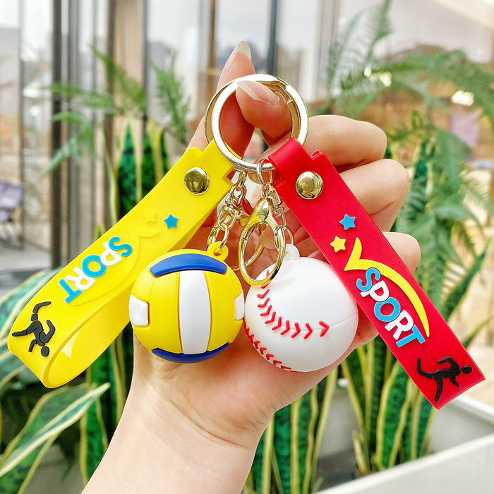 Wholesale 10PCS PVC World Cup ball keychain