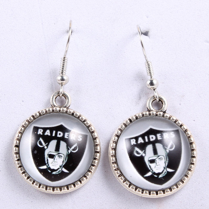 Wholesale Football team earrings jewelry cowboy pirate steel