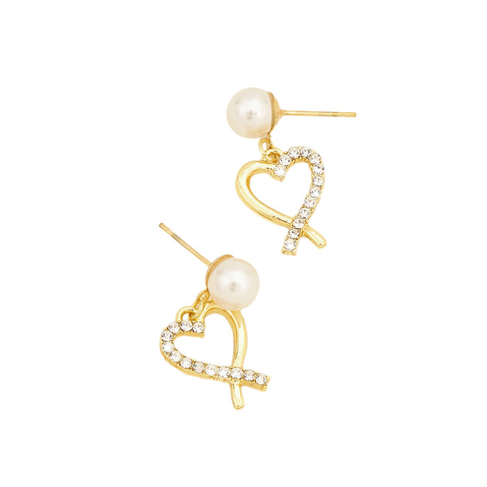 Wholesale New Fashionable Pearl Love High End Design with a Small Niche, Earrings and Accessories, Butterfly Knot Earrings, Light Luxury