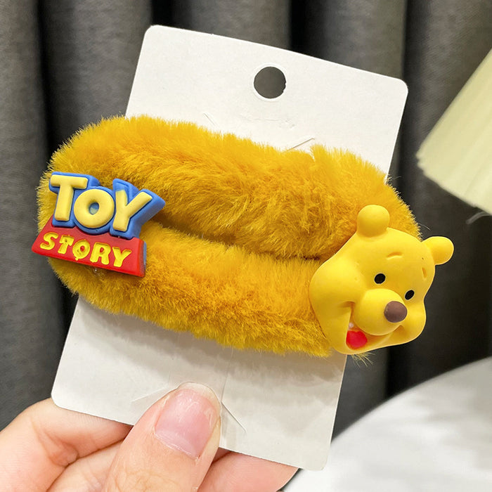 Wholesale Cute plush cartoon side clip hair clip