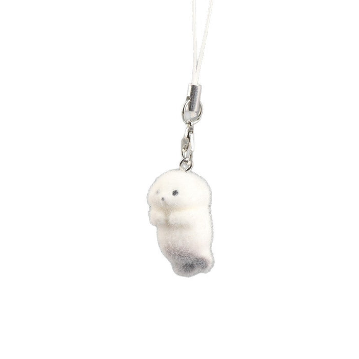 Wholesale  flocked underwater animal keychain pendant
