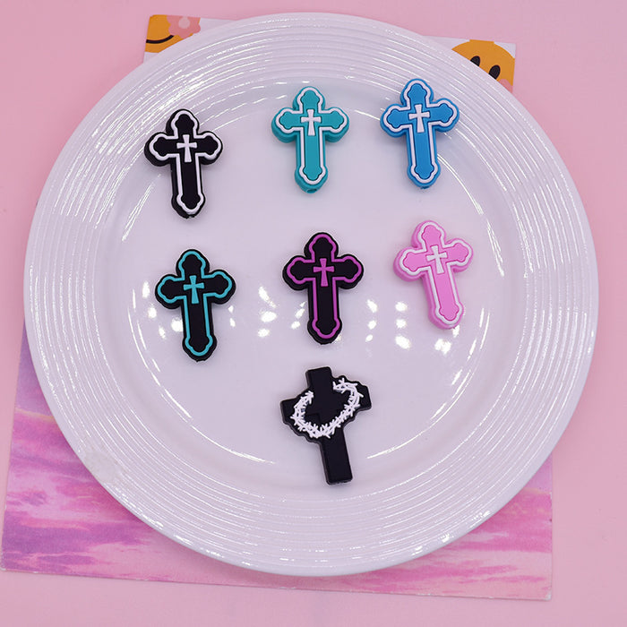Wholesale Soft glue mold cross glue pendant cross jewelry accessories