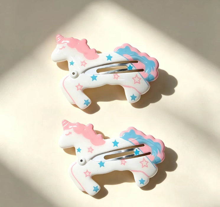 Wholesale Cartoon Hair Clips Set For Little Girls Strawberry Unicorn Pineapple Candy Fashion Hair Accessory