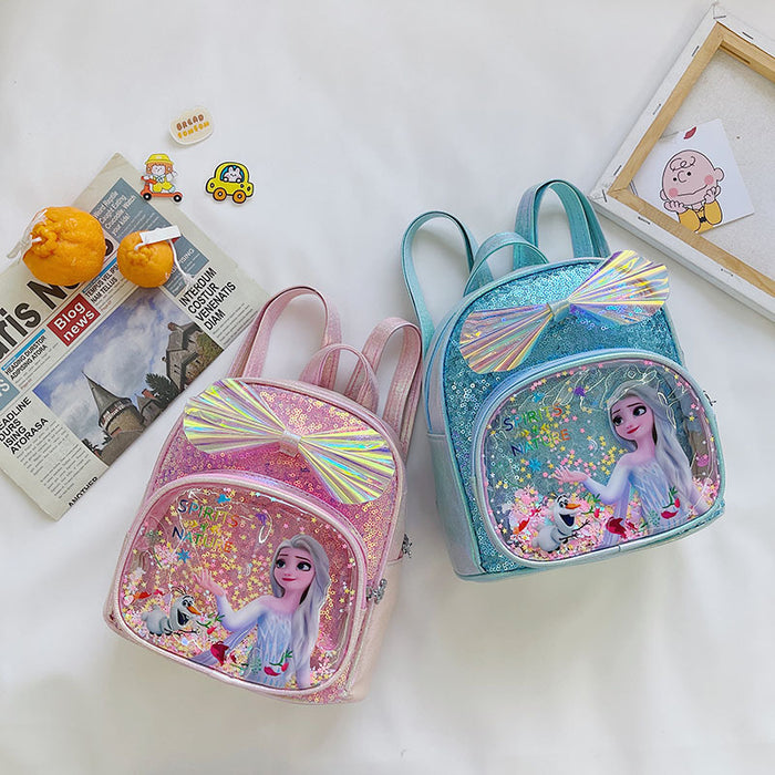 Wholesale Children's backpack kindergarten baby mini schoolbag cute cartoon Elsa princess backpack girls' cartoon bag