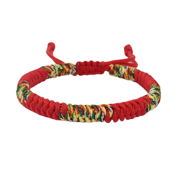 Wholesale Red Rope Bracelet Handmade Woven Diamond Knot Bracelet Dragon Boat Festival Colorful Rope Bracelet Adjustable