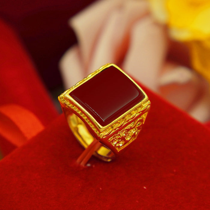 Wholesale Brass gold-plated ring set in men's style